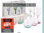 Coral Lune Whisky Glasses 6 Pack