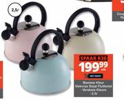 Basiese Kleur Vlekvrye Staal Fluitketel/Verskeie Kleure-2.5L Elk