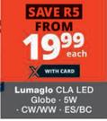 Lumaglo CLA LED Globe 5W-Each