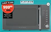 Platinum 20L Silver Mirror Finish Microwave Oven-Each