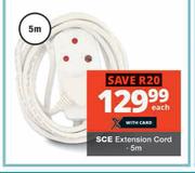 SCE Extension Cord 5m-Each