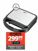 Platinum 2 Slice Sandwich Maker-Each