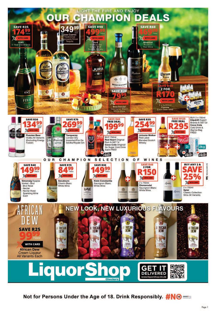 Checkers Liquor Northern Cape Our Champion Deals (22 September 8