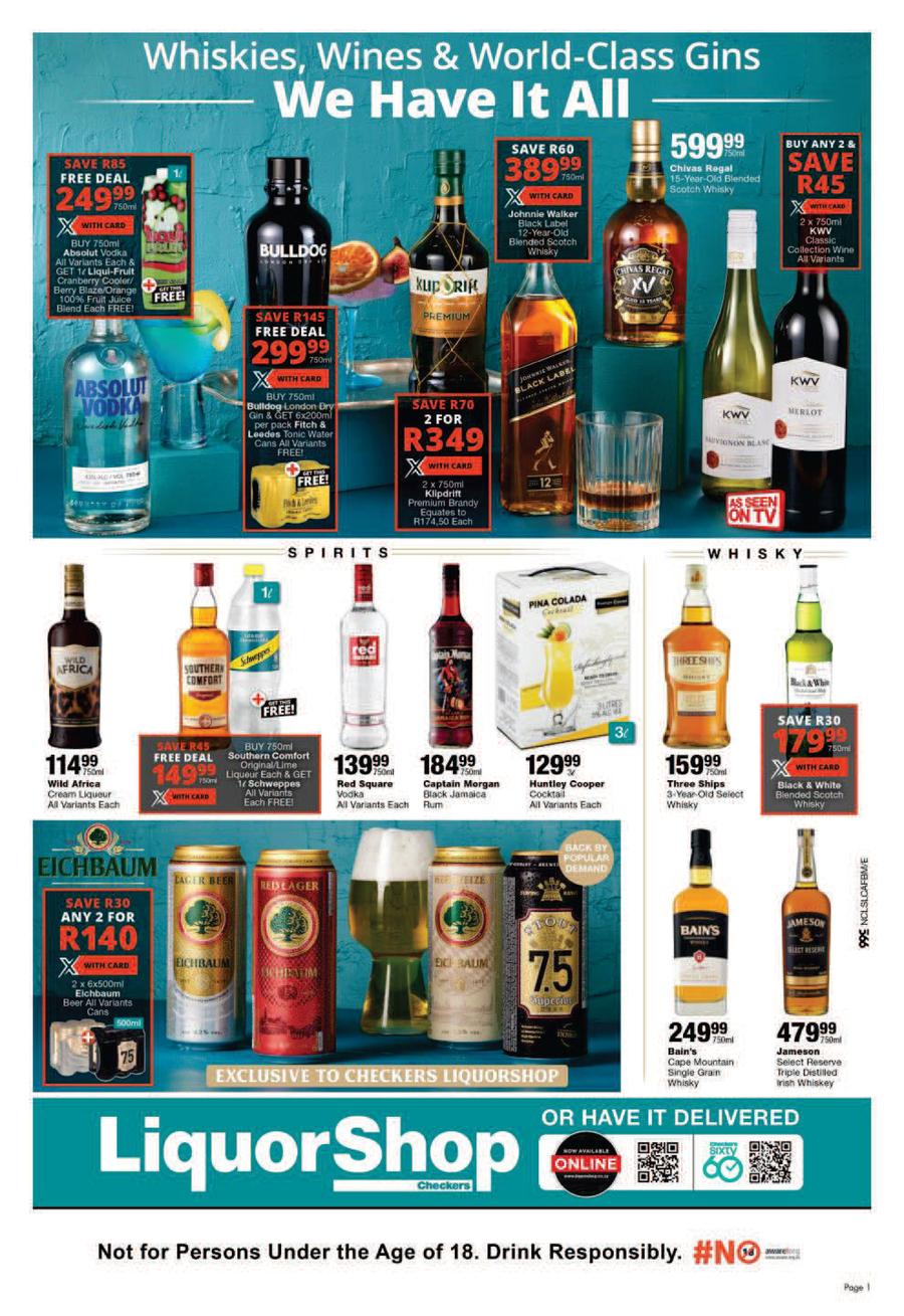 Checkers Liquor Northern Cape Liquor Shop Specials April May M Guzzle Co Za