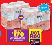 Brutal Fruit Sparkling Ruby Apple Sprite Cooler 6 x 500ml Cans-For 2