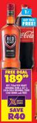 Red Heart Original Rum-750 Plus Free 1Ltr Coca Cola Original/Zero Cold Drink