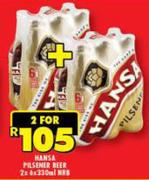 Hansa Pilsener Beer 6 x 330ml NRB-For 2