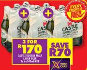 Castle Double Malt Lager Beer 6 x 340ml-For 3