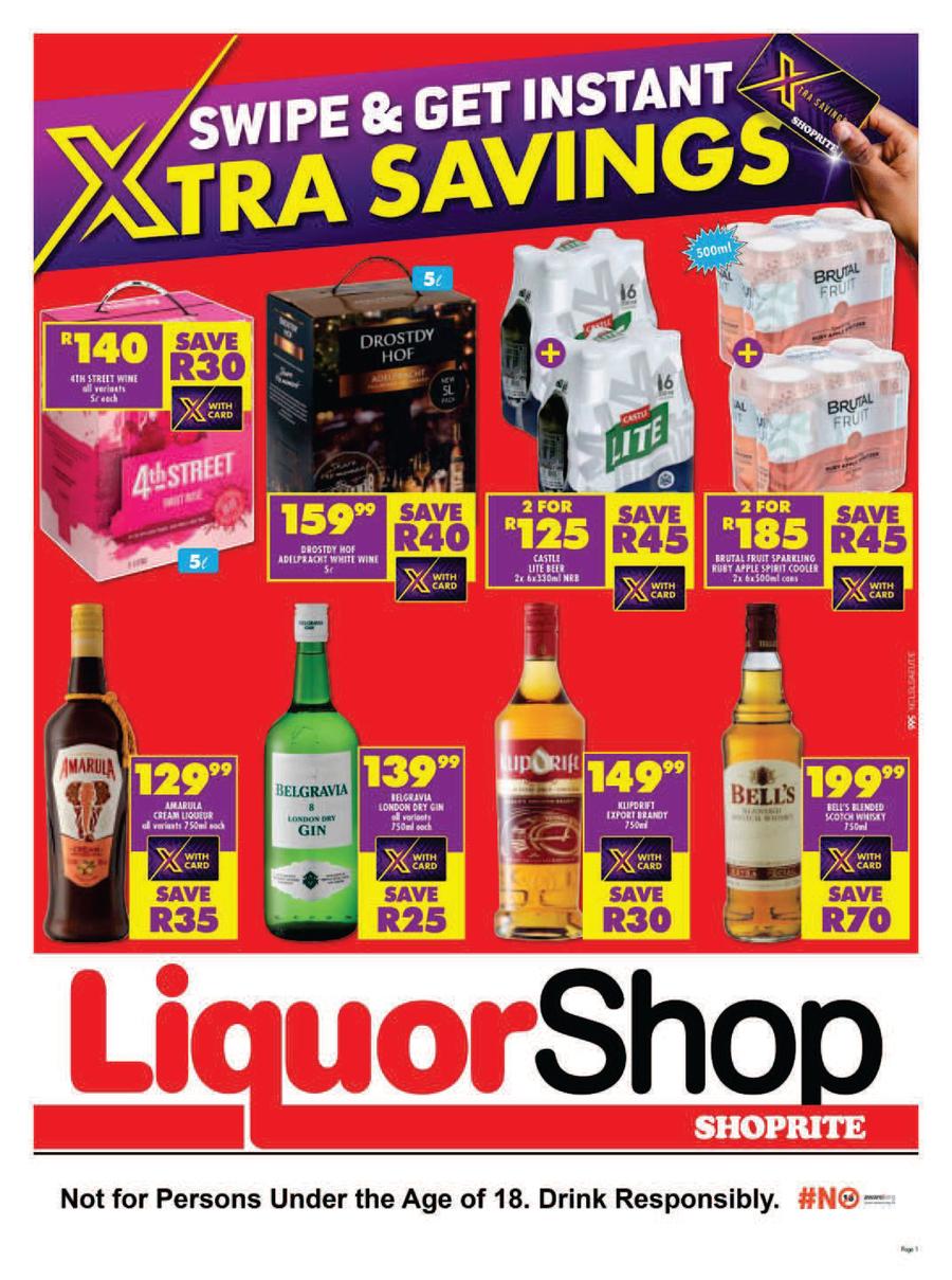 Shoprite Liquor Northern Cape & Free State : Xtra Savings (24 April - 7 ...