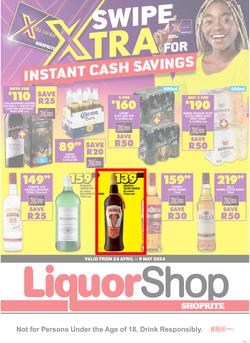 Shoprite Liquor Northern Cape & Free State : Xtra Savings (24 April - 9 May 2024), page 1