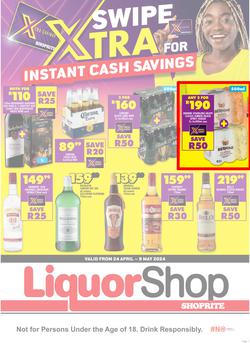 Shoprite Liquor Northern Cape & Free State : Xtra Savings (24 April - 9 May 2024), page 1