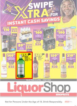 Shoprite Liquor Northern Cape & Free State : Xtra Savings (24 April - 9 May 2024), page 1