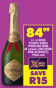J.C.Le Roux Vivante Range Sparkling Wine (All Variants)-750ml Each