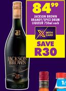Jackson Brown Brandy/Spice Drum Liqueur-750ml Each