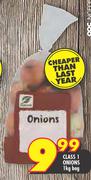 Class 1 Onions-1Kg Bag