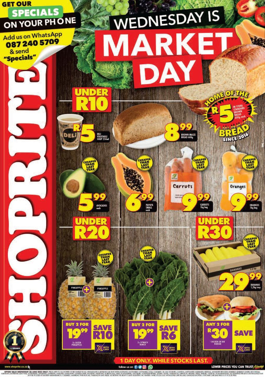 Shoprite Northern Cape & Free State : Wednesday Is Market Day (28 June ...