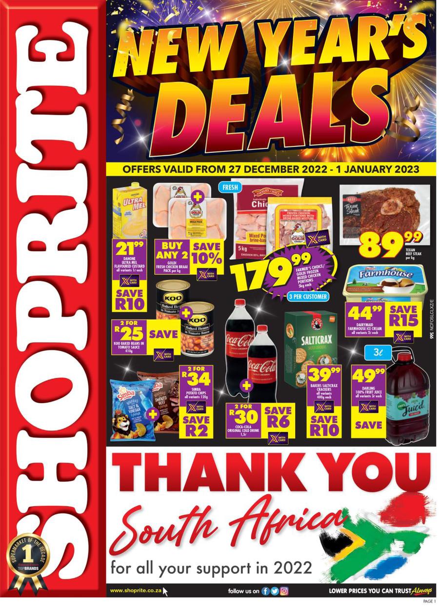 Shoprite Northern Cape & Free State New Year's Deals (27 December