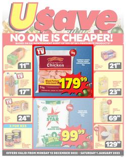 Usave Northern Cape : Festive deals (12 December - 01 January 2023), page 1