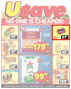 Usave Northern Cape : Festive deals (12 December - 01 January 2023), page 1