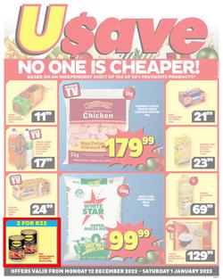 Usave Northern Cape : Festive deals (12 December - 01 January 2023), page 1