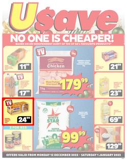 Usave Northern Cape : Festive deals (12 December - 01 January 2023), page 1