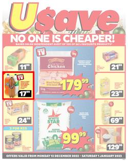 Usave Northern Cape : Festive deals (12 December - 01 January 2023), page 1