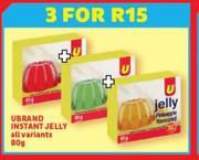 Ubrand Instant Jelly All Variants-For 3 x 80g