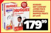 Huggies Dry Comfort Jumbo Pack Disposable Nappies/Pants-Per Pack
