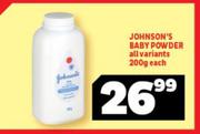 Johnson's Baby Powder All Variants-200g Each