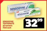 Sensodyne Toothpaste All Variants-75ml Each