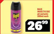 Raid Insecticide All Variants-300ml Each