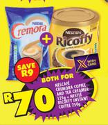 Nescafe Cremora Coffee & Tea Creamer 125g + Nestle Ricoffy Instant Coffee 250g-Both For