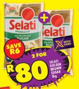 Selati Golden Brown Sugar-For 2 x 2Kg