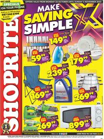Shoprite Northern Cape & Free State : Home Essentials (23 October - 5 November 2023)