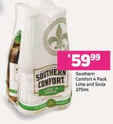 Southern Comfort 4 Pack Lime And Soda 275ml