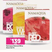 Namaqua Natural Wine Assorted-5Ltr Each