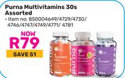 Purna Multivitamins 30s Assorted 850004649/4729/4730/4746/4747/4749/4771/4781