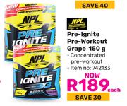 NPL Pre Ignite Pre Workout Grape 742133-150g