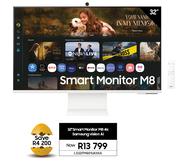 Samsung 32" Smart M8 4K Vision AI Monitor LS32FM801UAXXA