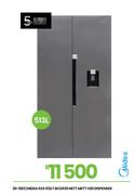 Midea 513L Nett Matt H20 Dispenser SxS BCD53020-583