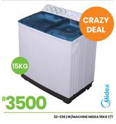 Midea 15Kg T/T Washing Machine 22-336