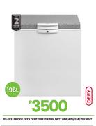 Defy 196L Nett WHT Deep Freezer/Fridge DMF 470/374/290 20-013