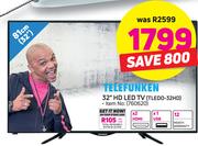 Telefunken 32" HD LED TV TLEDD-32HD