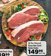 28 Day Matured Karan Man Sized Rump Steaks-Per kg