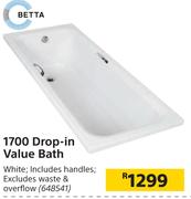 Betta 1700 Drop In Value Bath