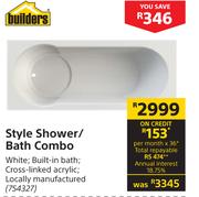 Builders Style Shower/Bath Combo
