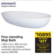 Element Free Standing Maji Bath-1495m (l) x 805mm (w) x 460mm (h)