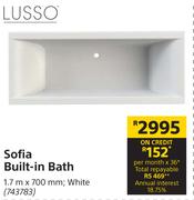 Lusso Sofia Built In Bath-1.7m x 700mm