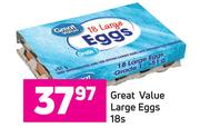 Great Value Large Eggs-18's Pack