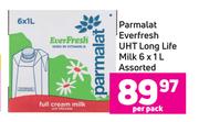 Parmalat Everfresh UHT Long Life Milk Assorted-6 x 1L Per Pack